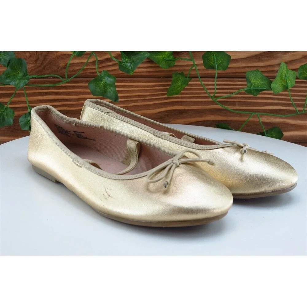 Wonder Nation Youth Girls Shoes Size‎ 1 M Gold Mary Jane Synthetic
